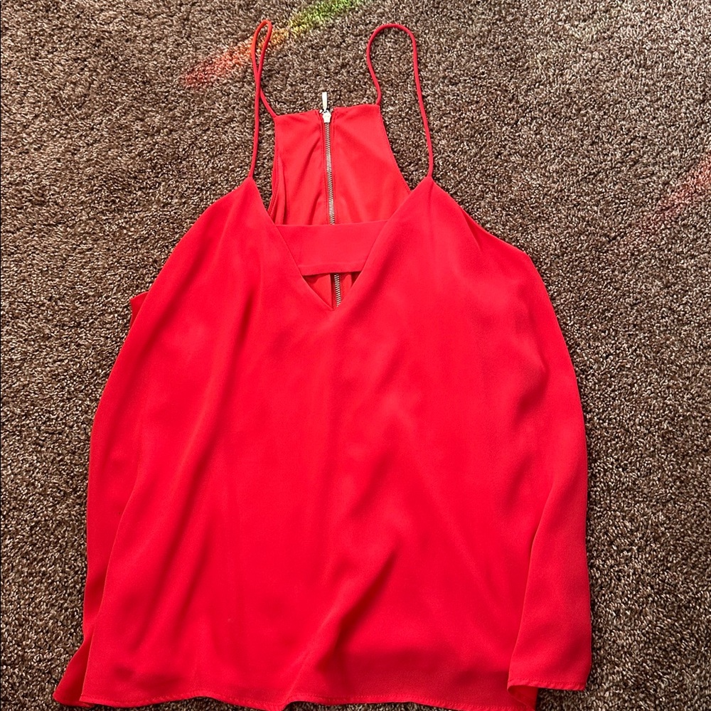 Express Sheer Red Top - Large